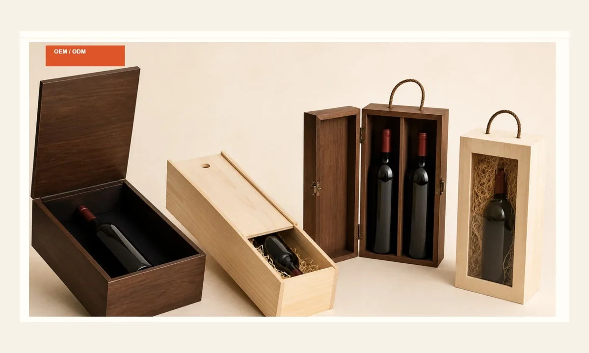 Wooden gift boxes