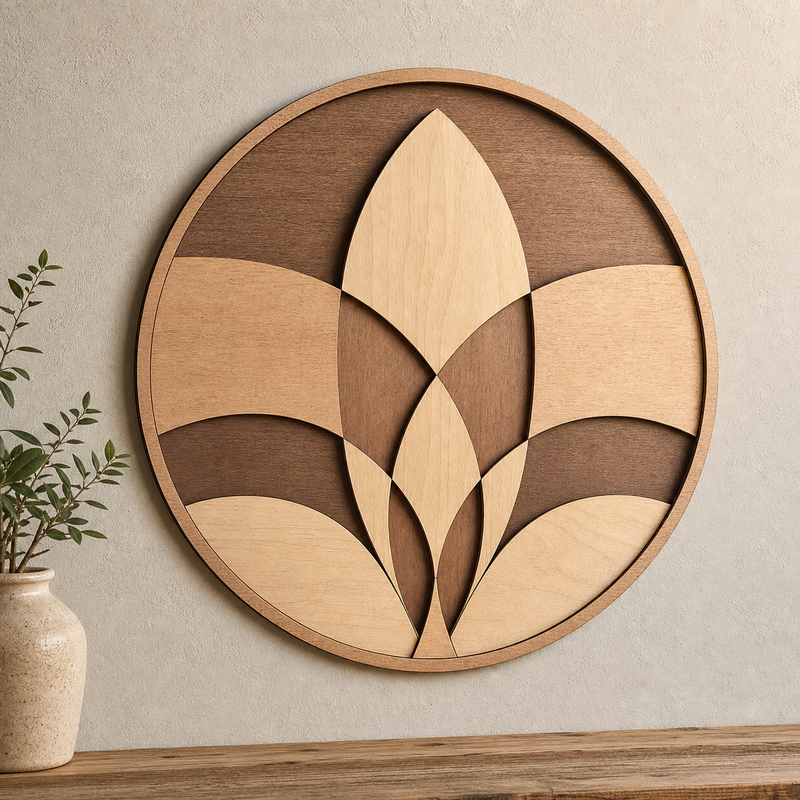 Layered Petal Logo Roundel