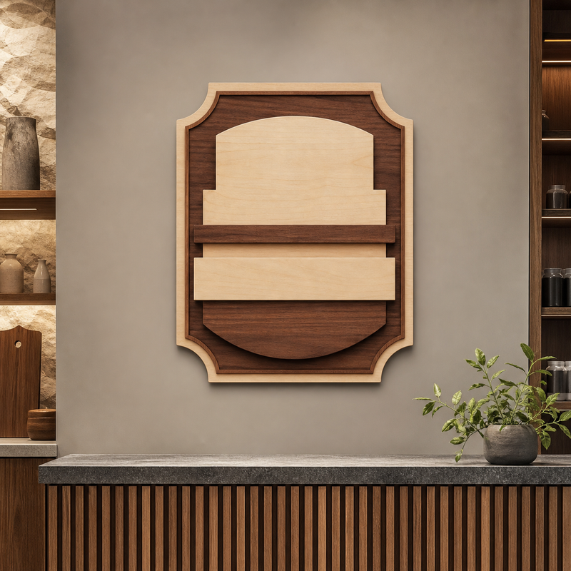 Layered Retail Logo Plaque