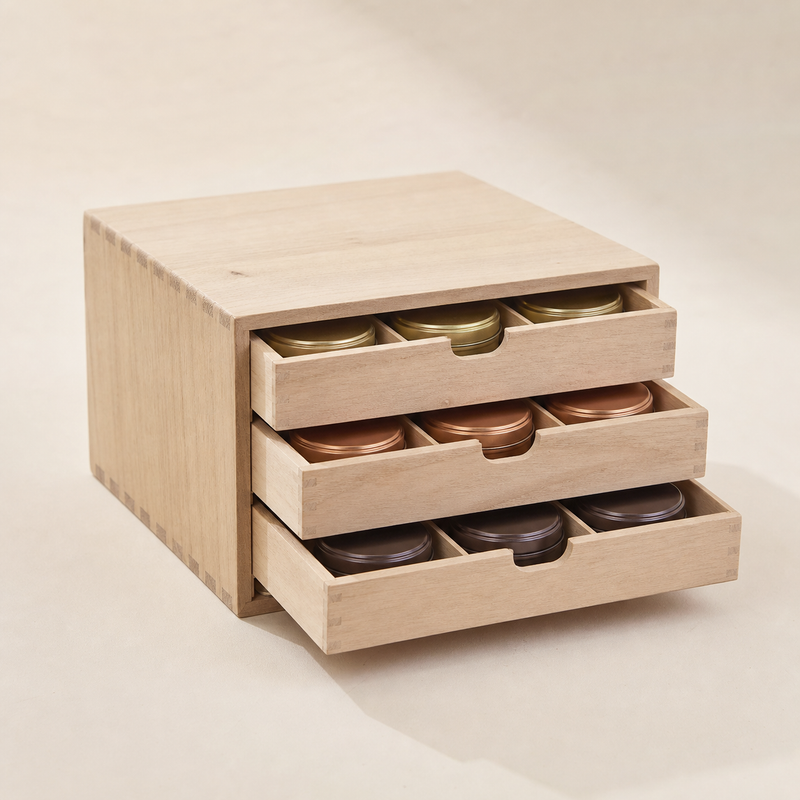 Sliding Drawer Tea Sampler Box