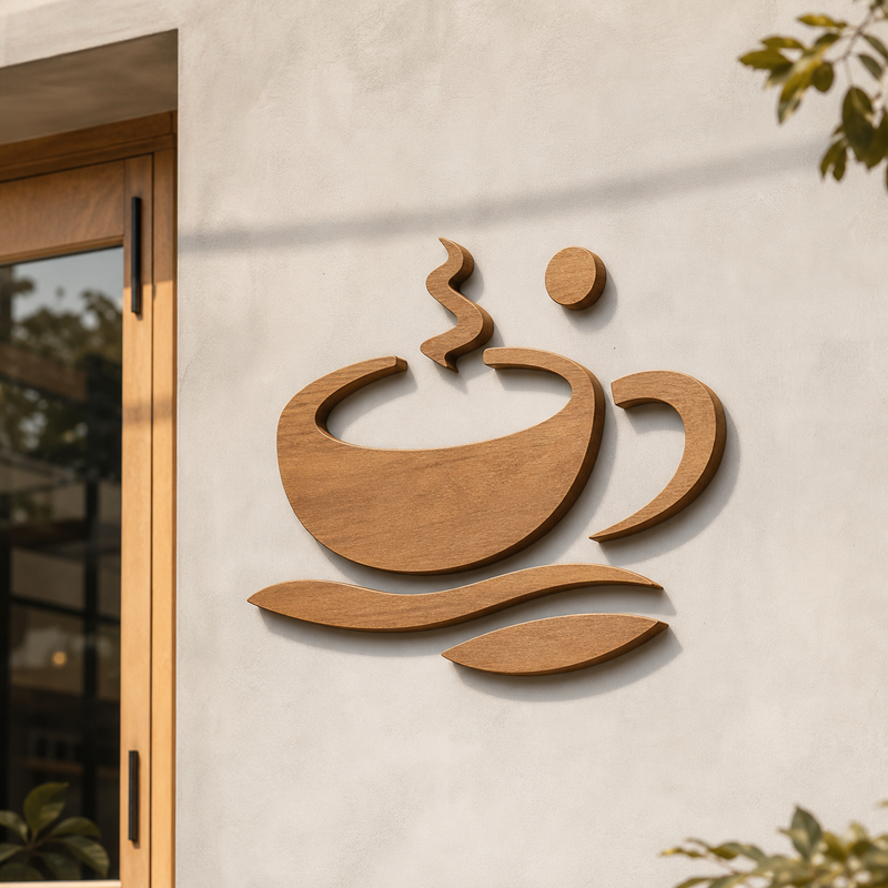 Open-Letter Café Sign