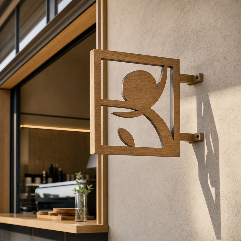 Open-Letter Café Sign