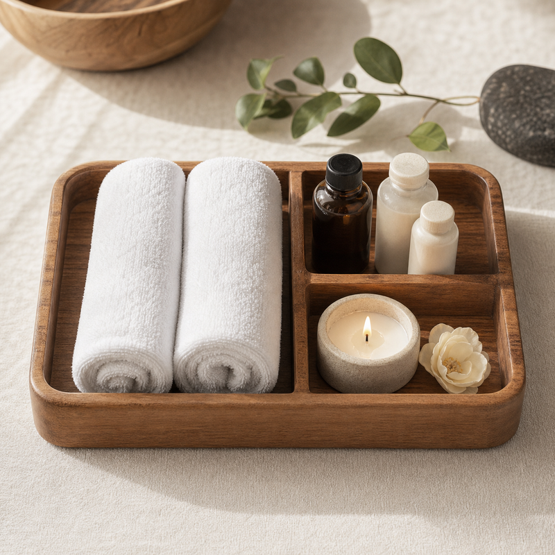 Divided Spa Service Tray