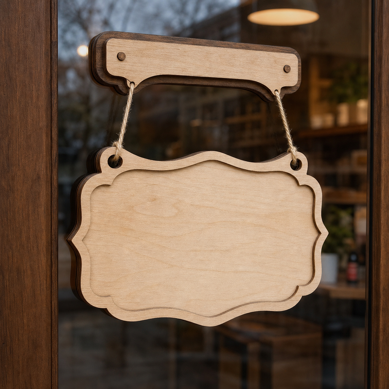 Hanging Window Open Sign