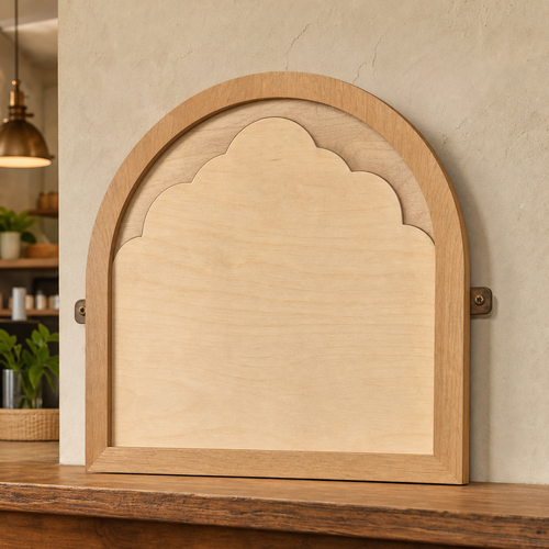 Arch-Shaped Menu Header - CHUANRUI custom wood product