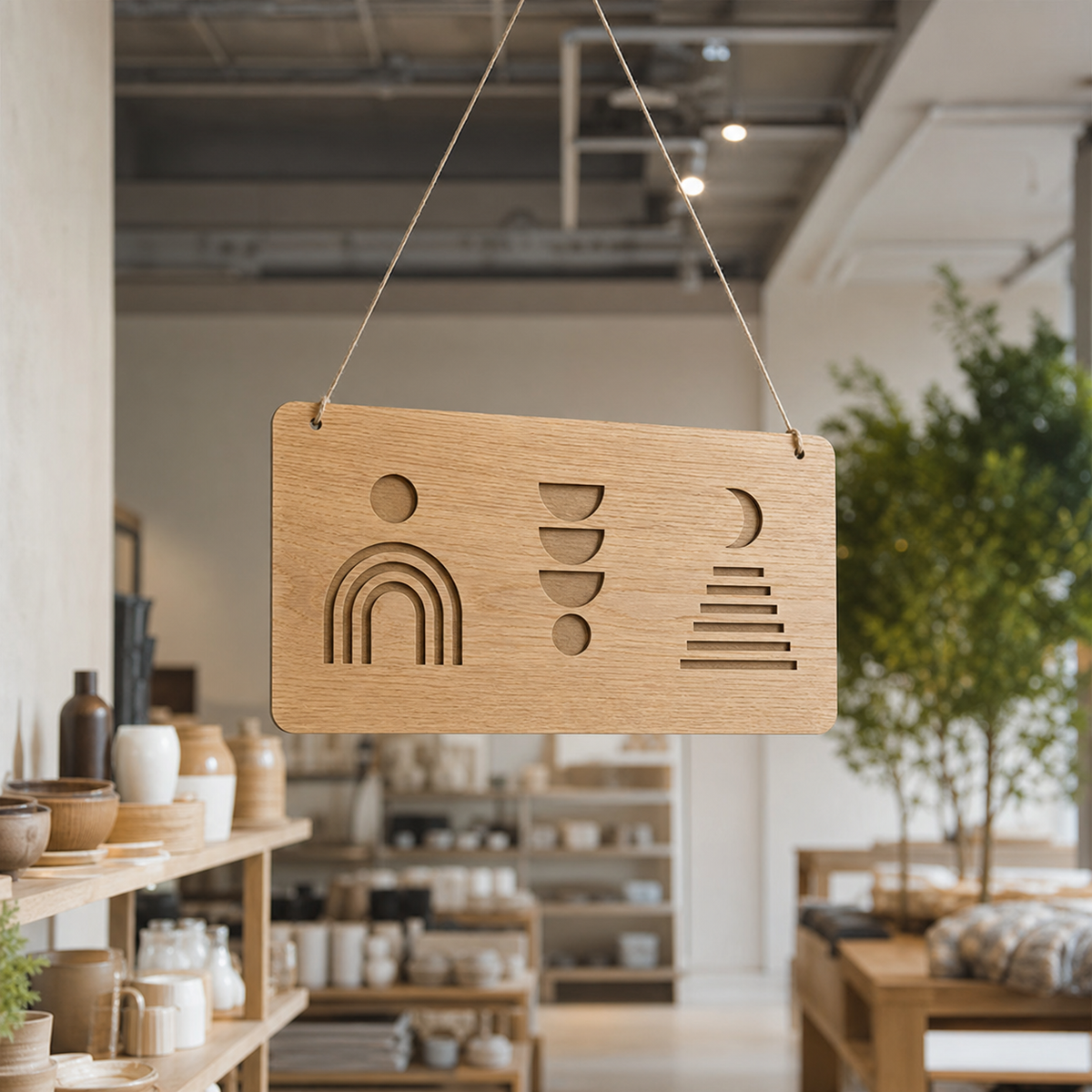 Hanging Aisle Marker - CHUANRUI custom wood product
