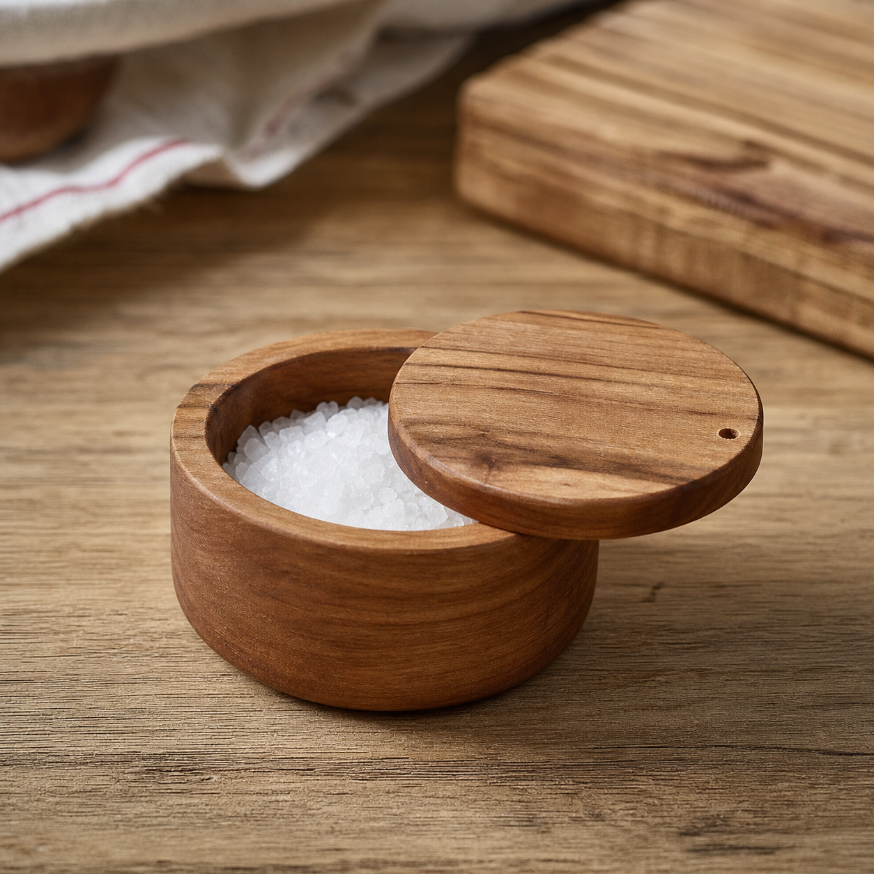Sliding-Lid Salt Cellar - CHUANRUI custom wood product