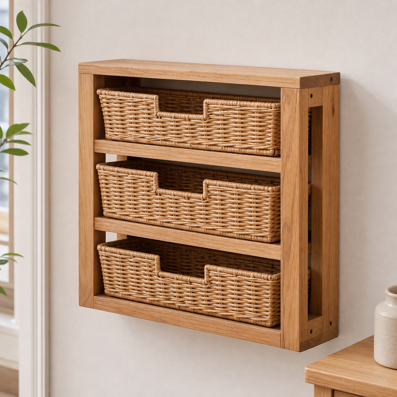Wall-Mounted Basket Frame