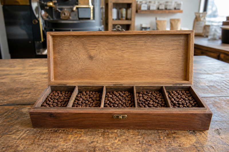 Compartmented Coffee Bean Box