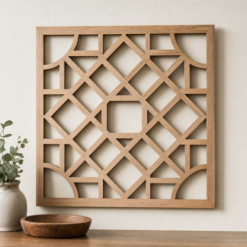 Laser-Cut Geometric Wall Panel
