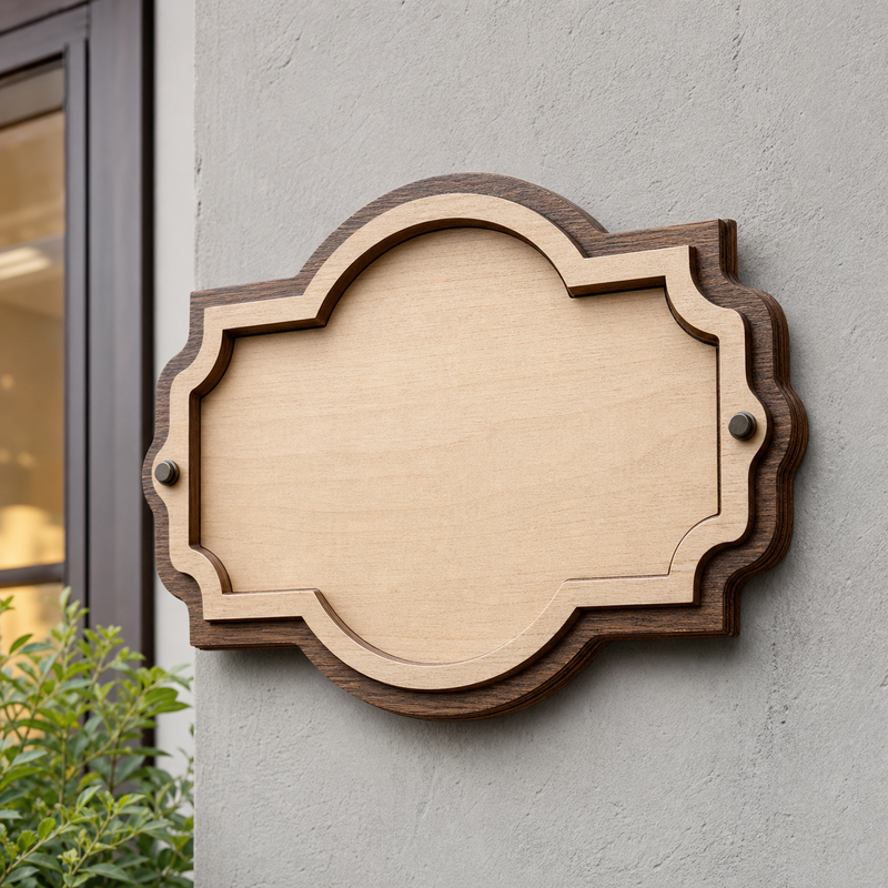 Double-Layer Address Plaque