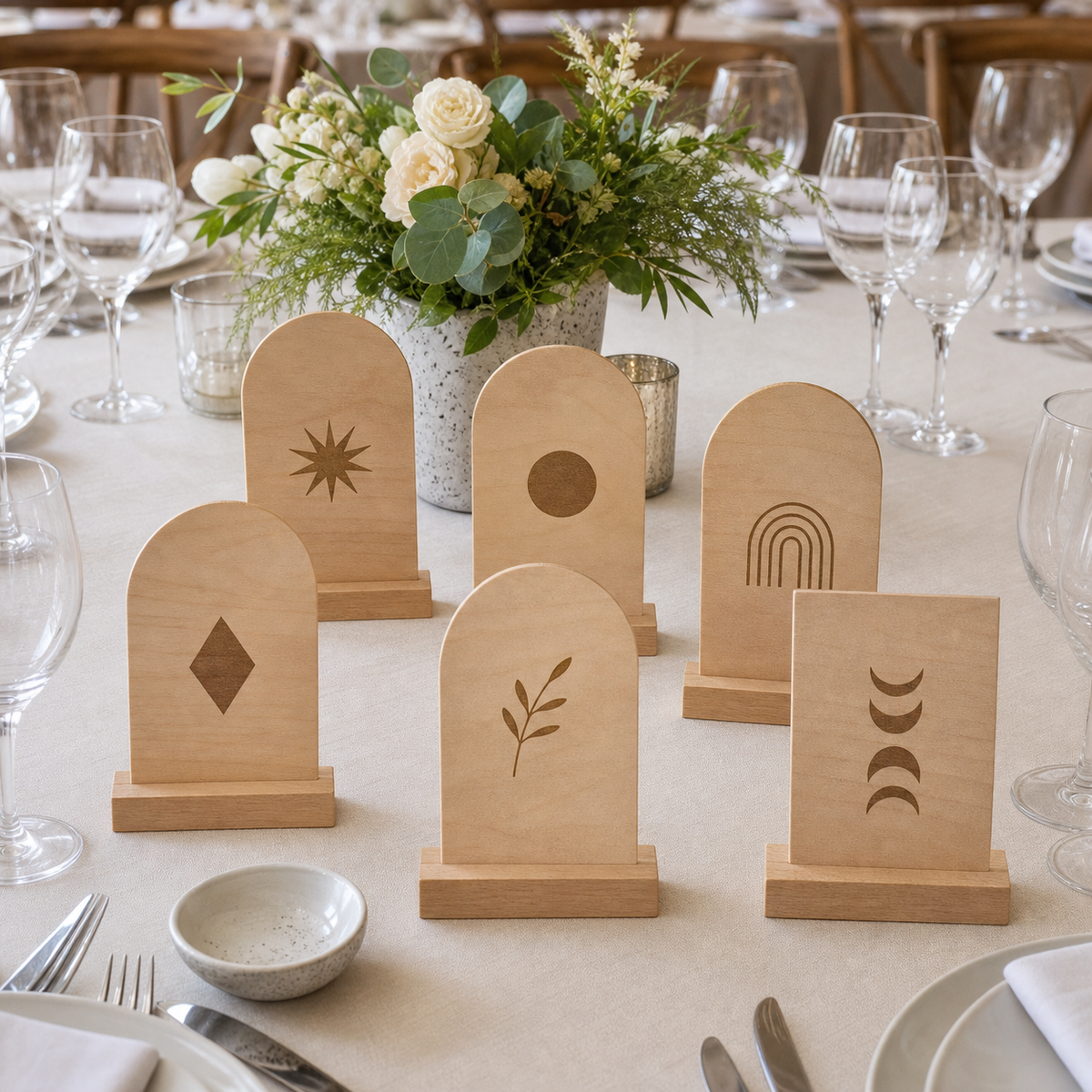 Table Number Set - CHUANRUI custom wood product