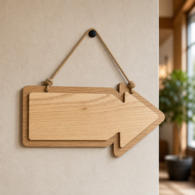 Directional Wayfinding Arrow Sign