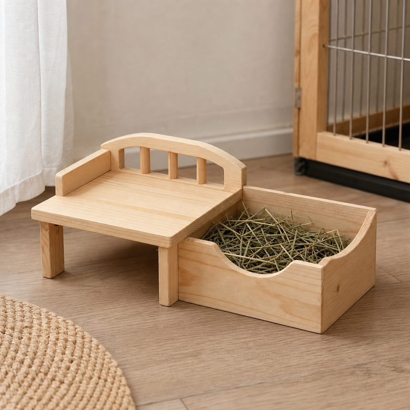 Rabbit Hay Feeder Shelf
