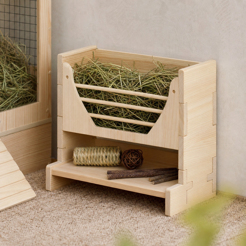 Rabbit Hay Feeder Shelf