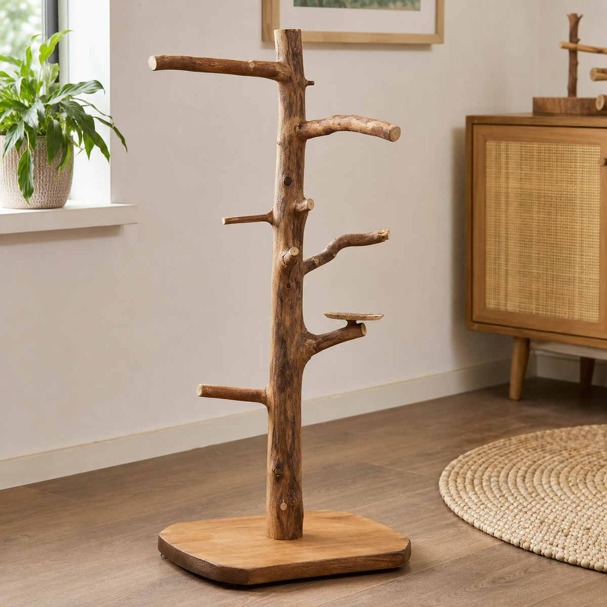 Freestanding Bird Perch Stand - CHUANRUI custom wood product