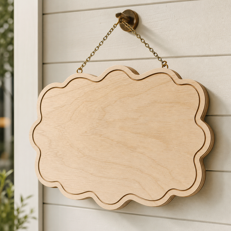 Scalloped Boutique Sign