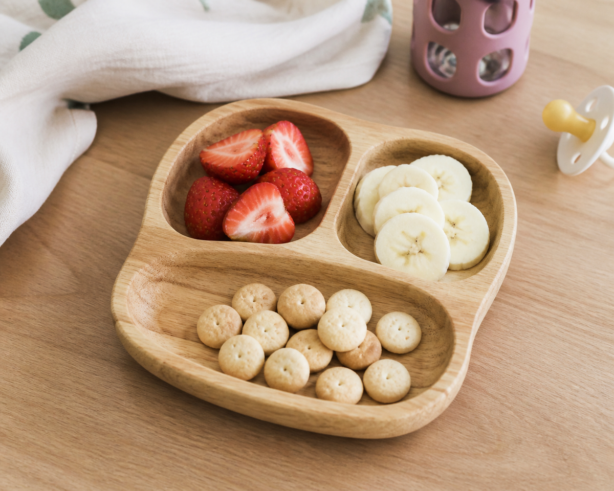 Kids Snack Compartment Plate - CHUANRUI custom wood product