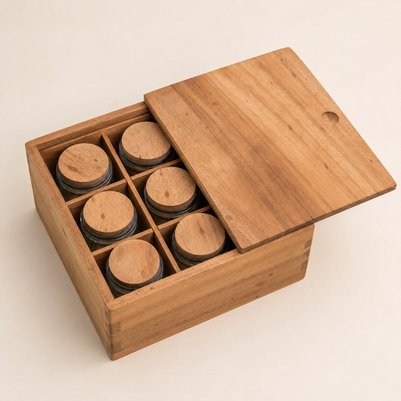 Sliding-Lid Spice Collection Box