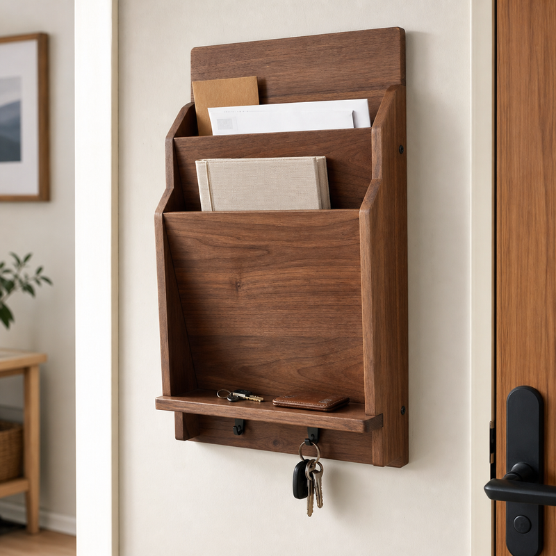 Wall-Mounted Mail Rack