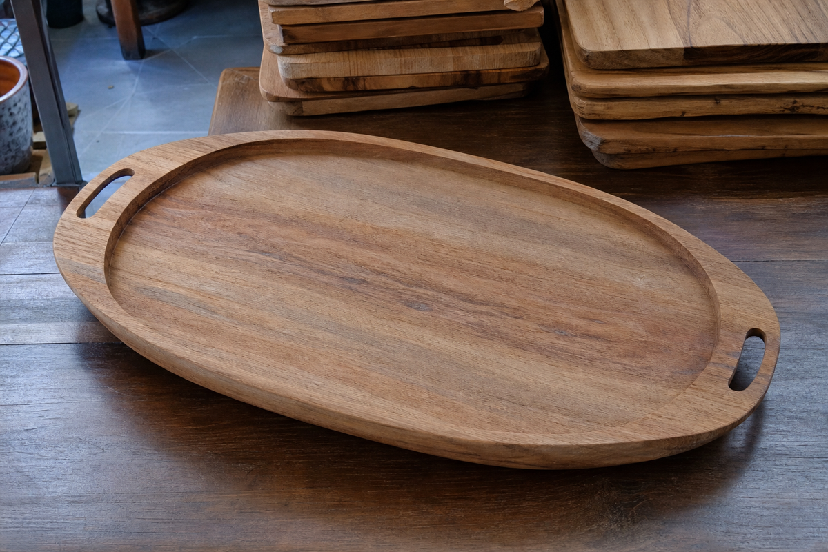 Oval Buffet Serving Board - CHUANRUI custom wood product