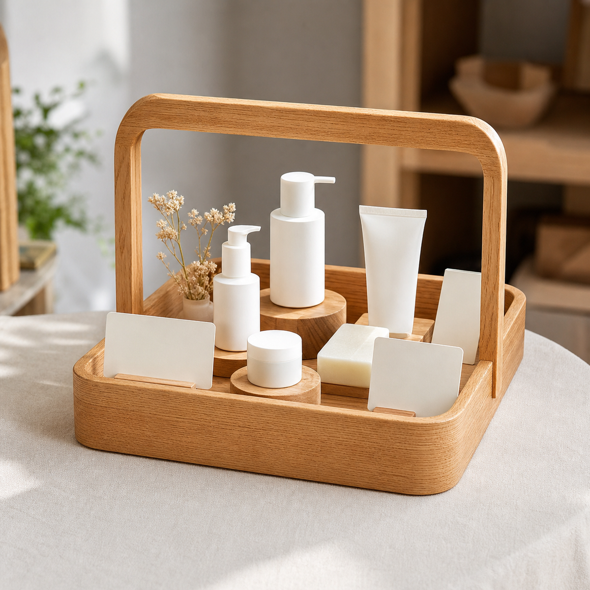 Carry-Handle Retail Demo Tray - CHUANRUI custom wood product