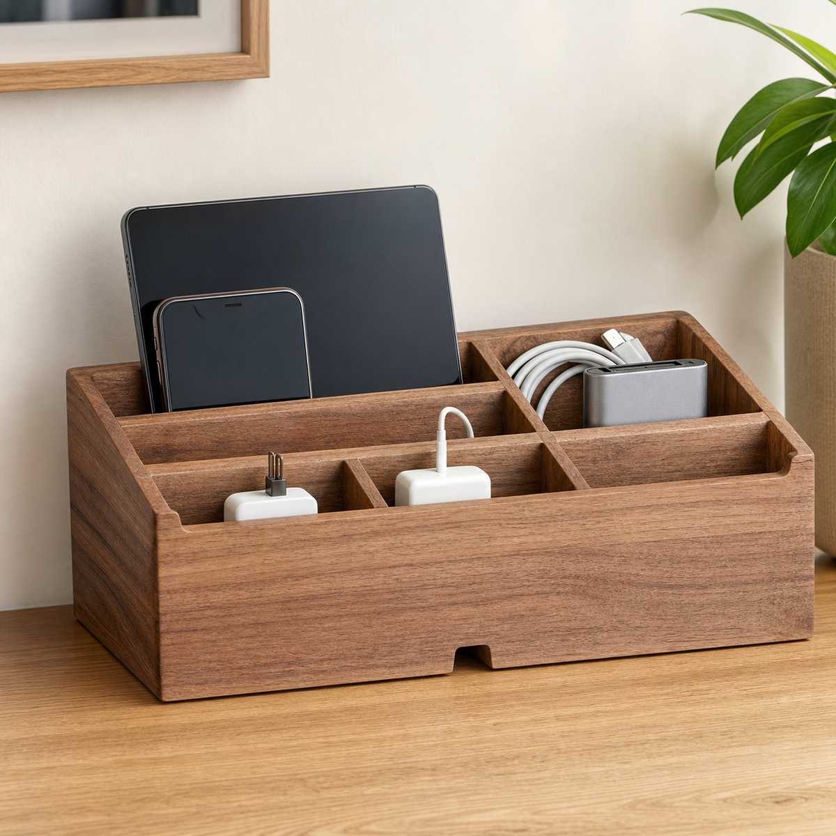 Cable and Charger Dock - CHUANRUI custom wood product