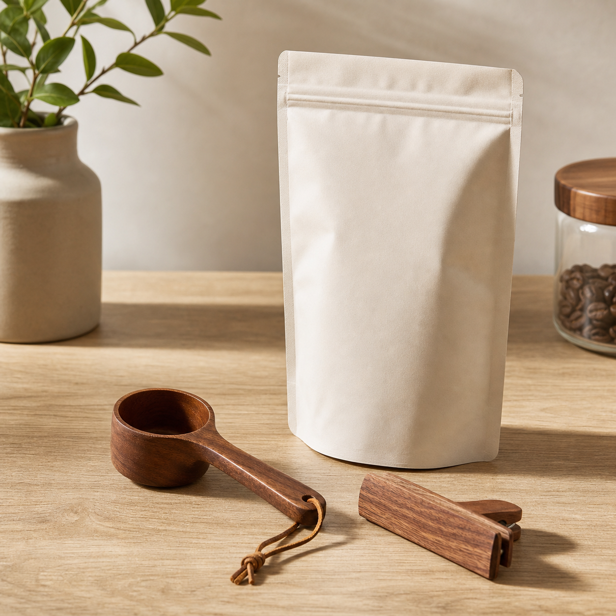 Coffee Scoop and Clip Set - CHUANRUI custom wood product