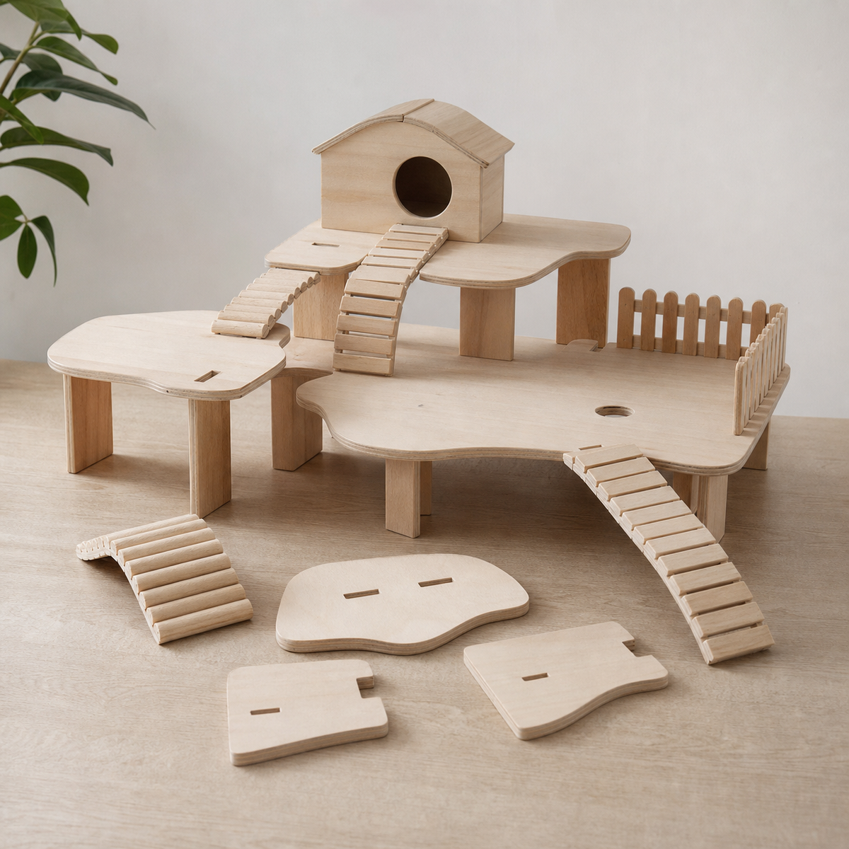Hamster Habitat Platform Kit - CHUANRUI custom wood product