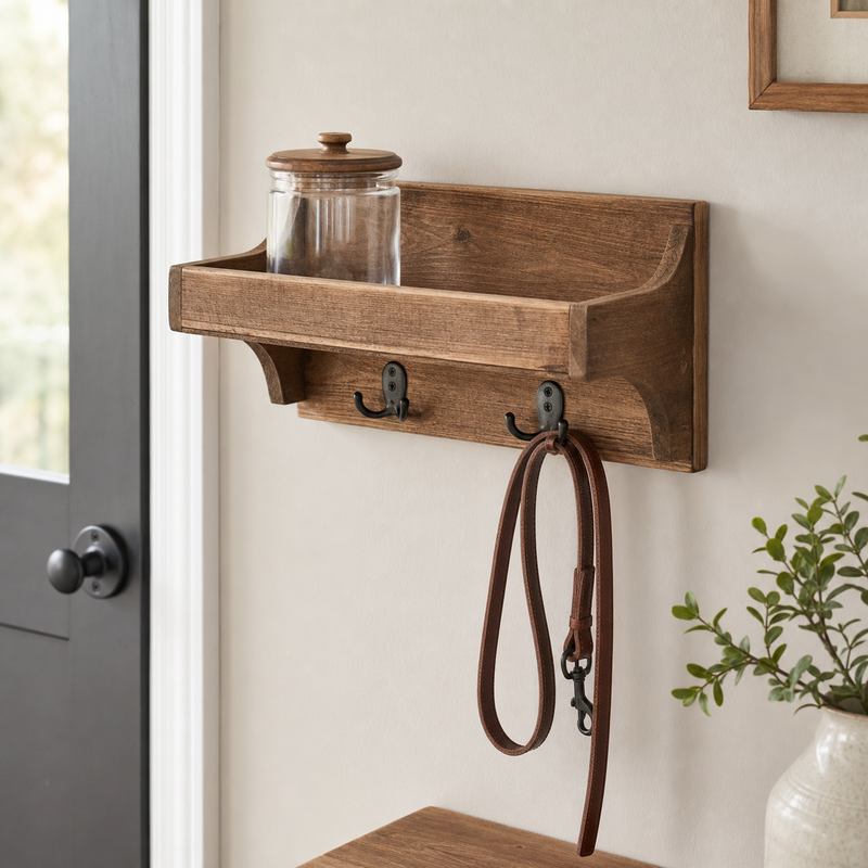 Dog Treat Station Wall Shelf
