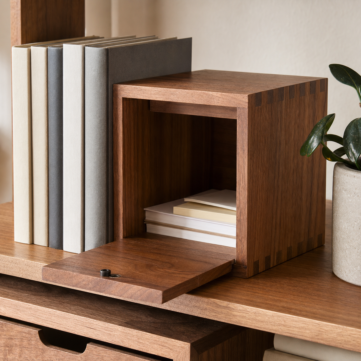 Bookend Storage Cube - CHUANRUI custom wood product