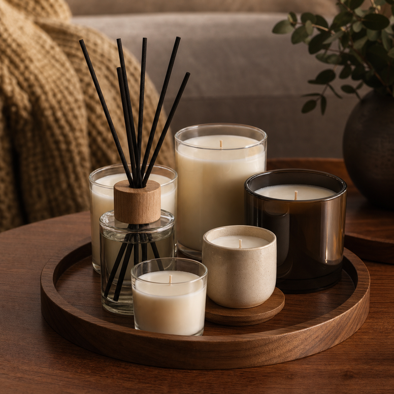 Circular Candle Arrangement Tray