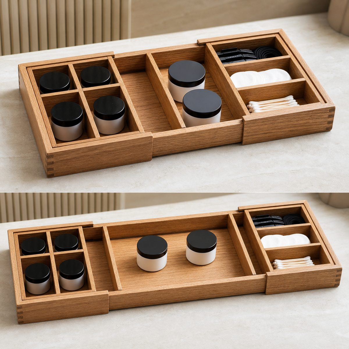 Expandable Compartment Tray - CHUANRUI custom wood product