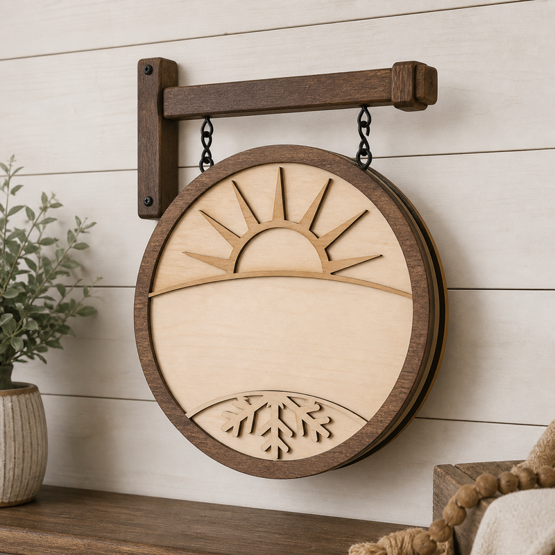 Reversible Seasonal Hanging Sign