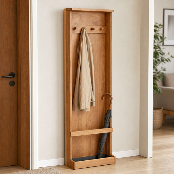 Slim Hallway Coat and Umbrella Rack