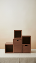 Walnut home storage organizer