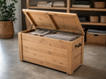 Wholesale folding wooden storage trunk in natural wood, CHUANRUI factory product photography