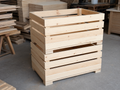 Wholesale stackable wooden storage crate in natural wood, CHUANRUI factory product photography