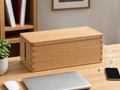 Wholesale wooden cable management box in natural wood, CHUANRUI factory product photography