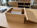 Wholesale wooden desktop document box in natural wood, CHUANRUI factory product photography