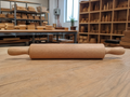 Wholesale solid wooden rolling pin in natural wood, CHUANRUI factory product photography