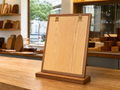 Wholesale wooden restaurant menu board in natural wood, CHUANRUI factory product photography