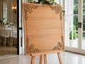 Wholesale wooden wedding welcome sign in natural wood, CHUANRUI factory product photography