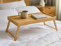 Wholesale foldable wooden bed tray in natural wood, CHUANRUI factory product photography