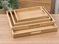 Wholesale nesting wooden tray set in natural wood, CHUANRUI factory product photography