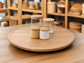 Wholesale rotating wooden lazy susan tray in natural wood, CHUANRUI factory product photography