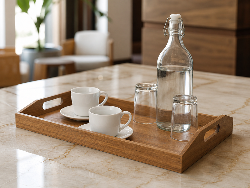 Wooden Bar and Coffee Tray