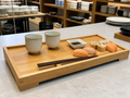 Wholesale wooden tea and sushi presentation tray in natural wood, CHUANRUI factory product photography
